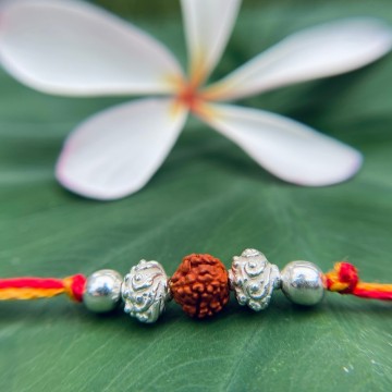 Rudraksh  92.5 Silver Rakhi